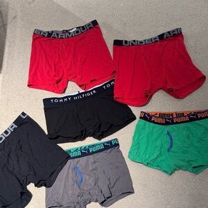 6 Under Armour Red kid underwear panties Boxer Briefs